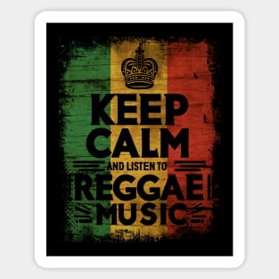 Keep Calm And Listen To Reggae Music Sticker